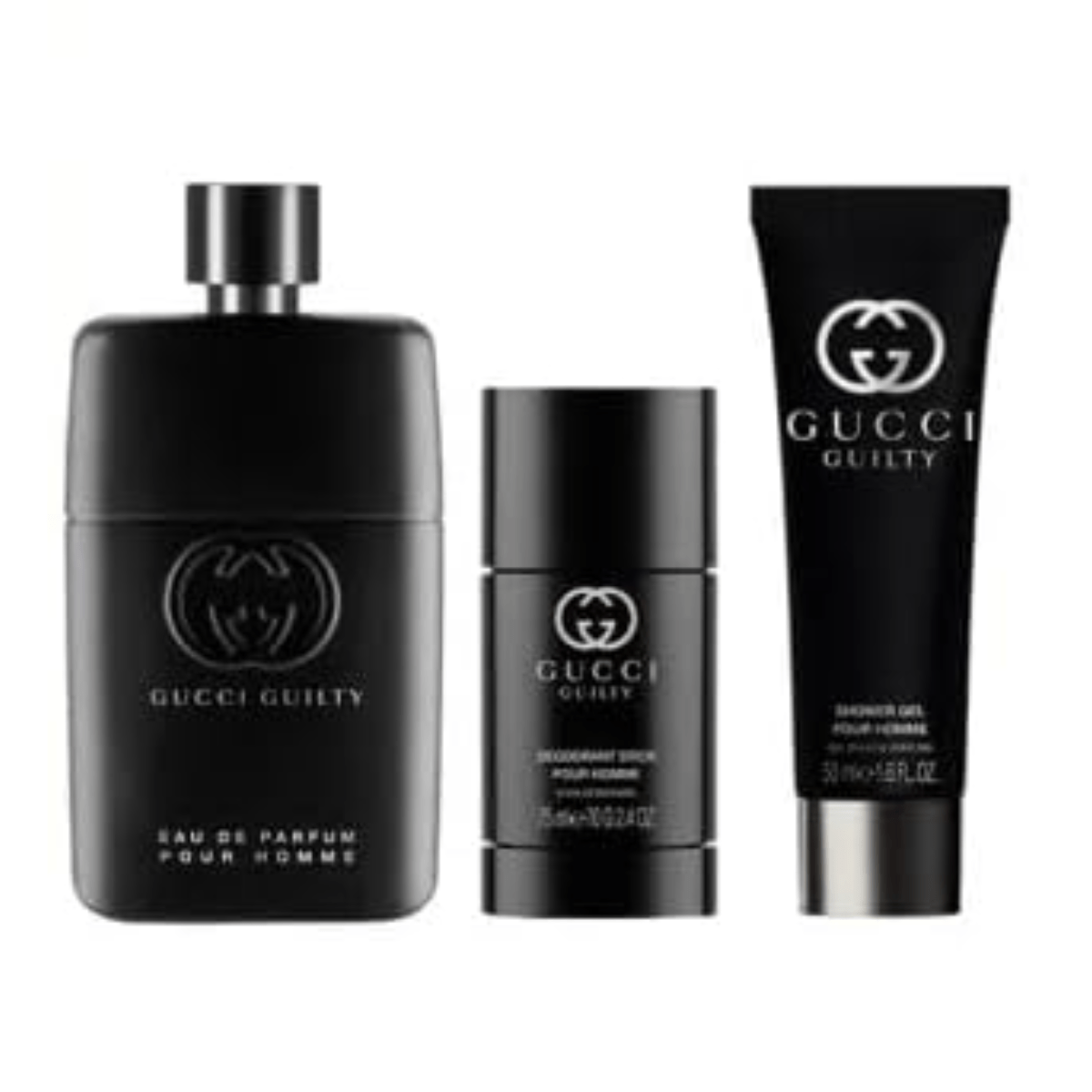 Gucci Men's Aftershave Gucci Guilty Pour Homme Aftershave Parfum Spray Gift Set (90ml) with Shower Gel and Deodorant Stick