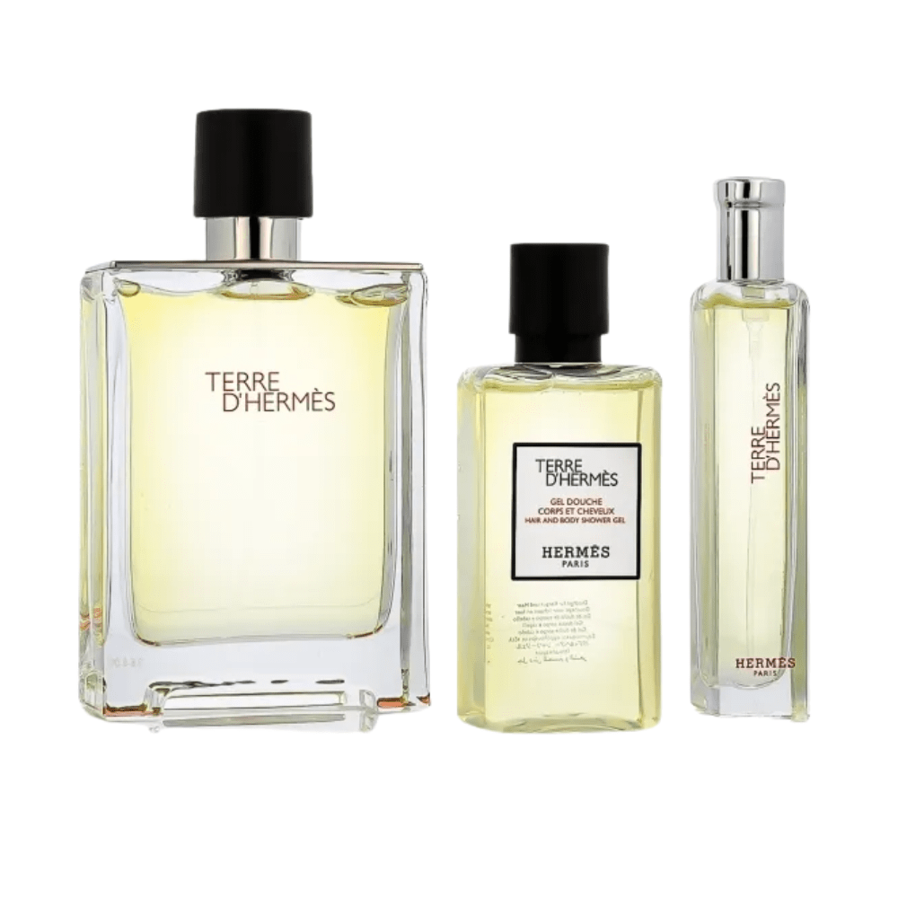 Hermes Men's Aftershave Hermes Terre d'Hermes Men's Gift Set (100ml EDT + 40ml Shower Gel + 15ml EDT)