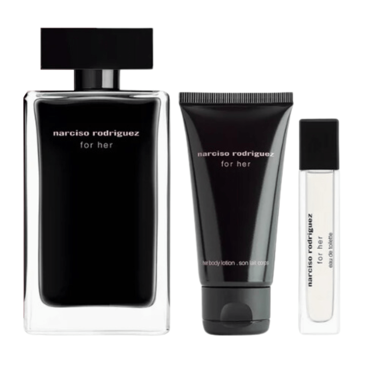 Narciso Rodriguez Women's Perfume Narciso Rodriguez For Her Gift Set (100ml EDT + 50ml Body Lotion + 10ml EDT)