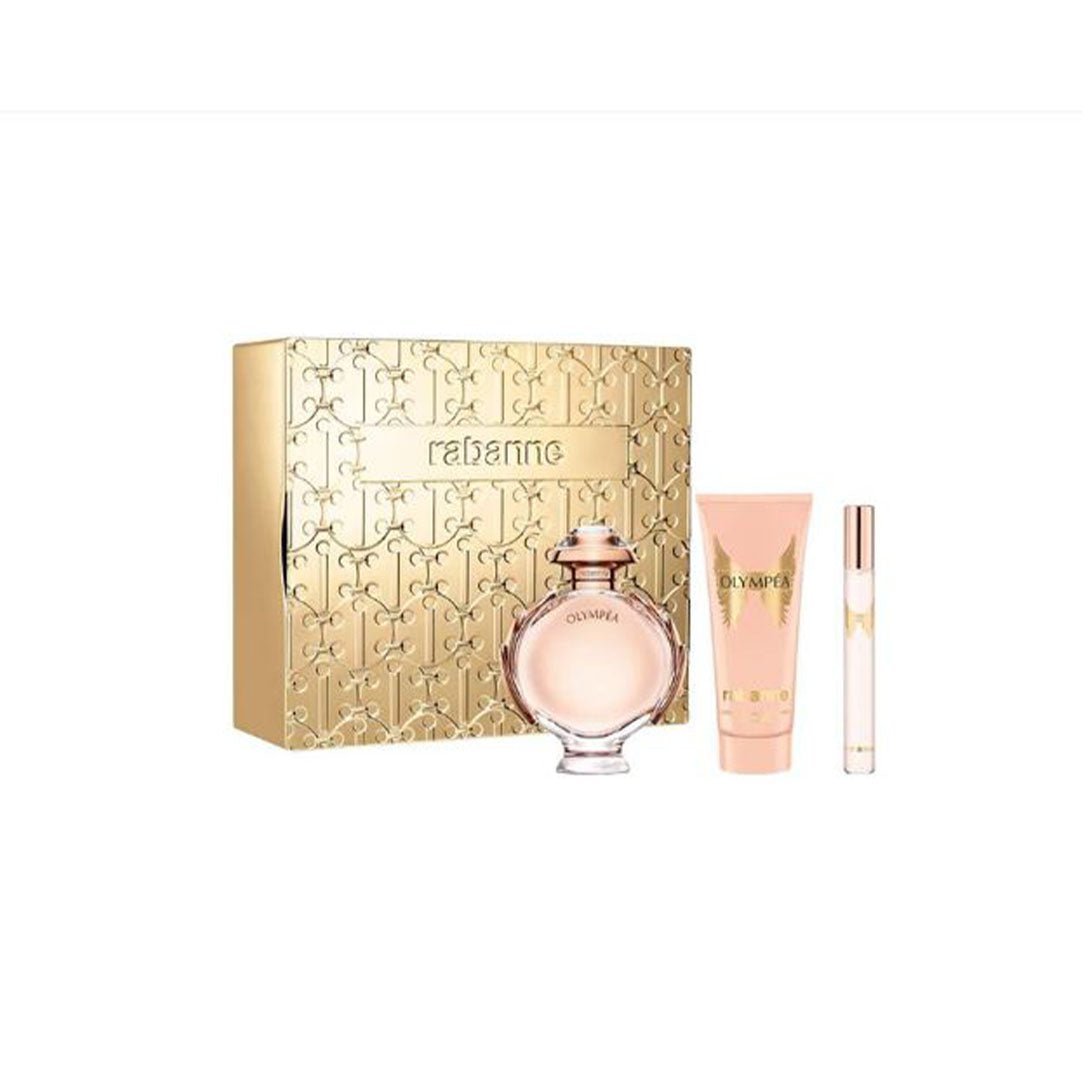 Paco Rabanne Women's Perfume Paco Rabanne Olympea Eau de Parfum Women's Perfume Gift Set Spray (80ml) with Body Lotion & 10ml Mini
