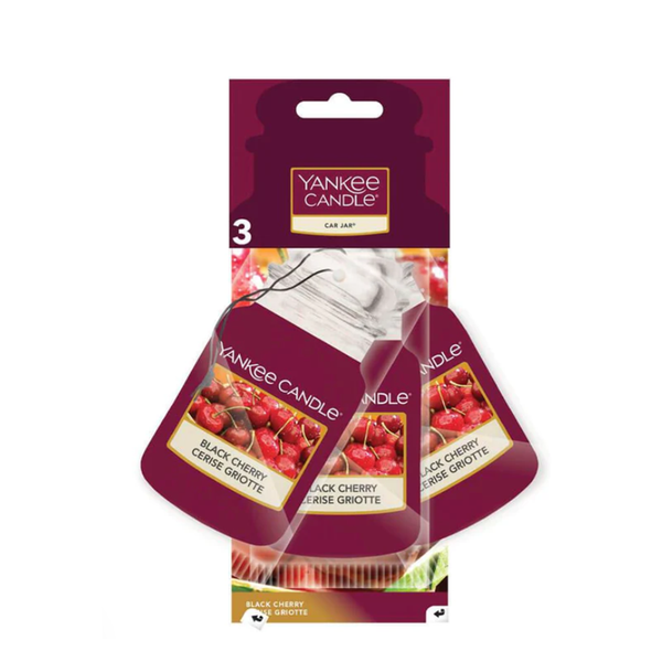 Yankee Candle Black Cherry Car Freshener x3 Perfume Direct