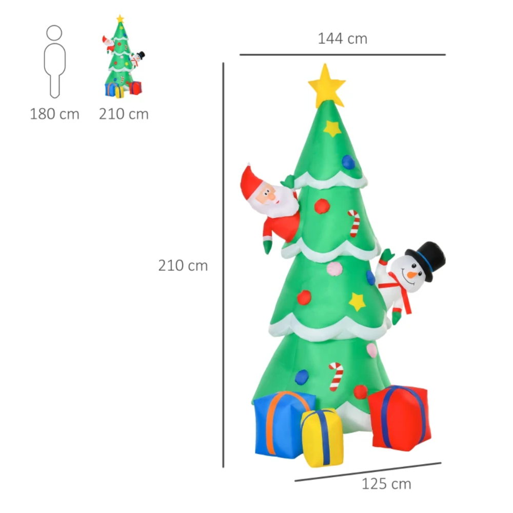 HOMCOM 7ft LED Inflatable Christmas Tree 844-378V70