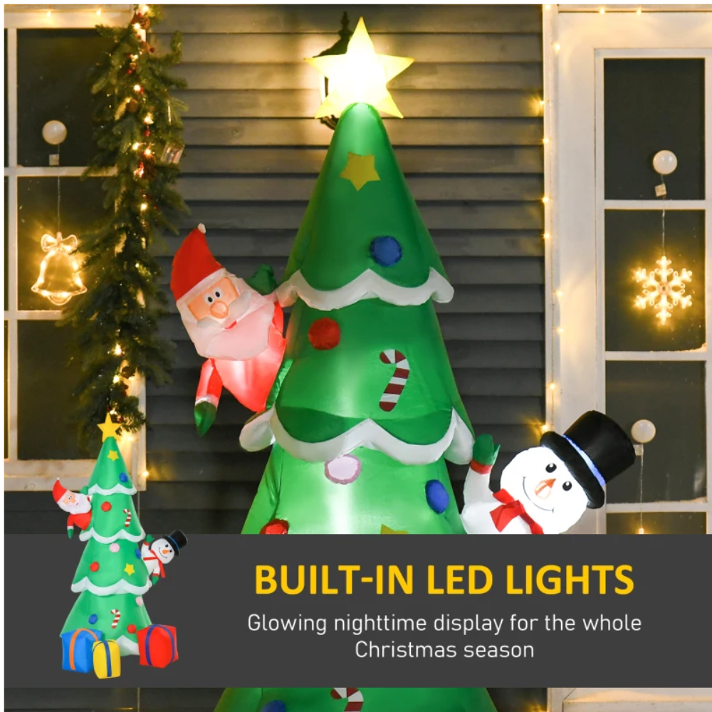 HOMCOM 7ft LED Inflatable Christmas Tree 844-378V70