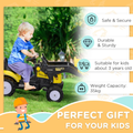 HOMCOM Ride On Tractor, Toddler Excavator Toy, Pretend Play Construction Truck 341-018