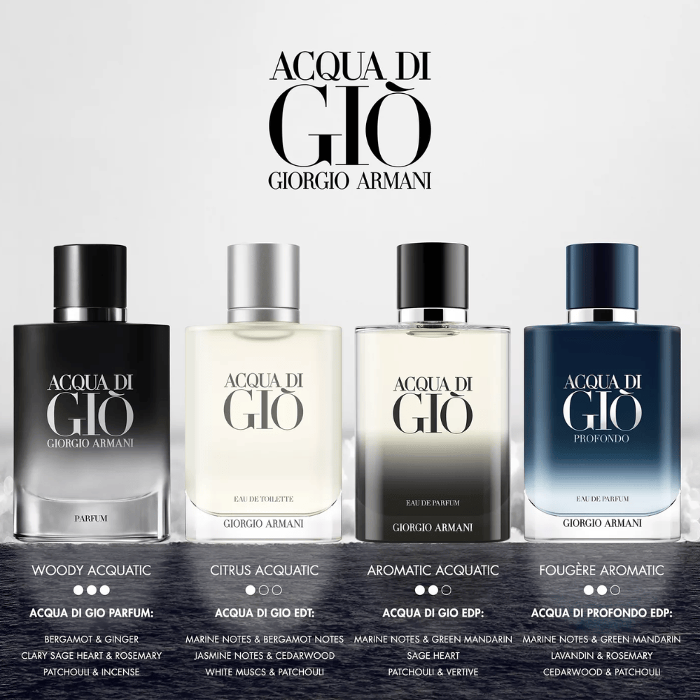 Armani Men's Aftershave Armani Acqua Di Gio Profondo Eau de Parfum Men's Refillable Aftershave Spray (30ml, 100ml)