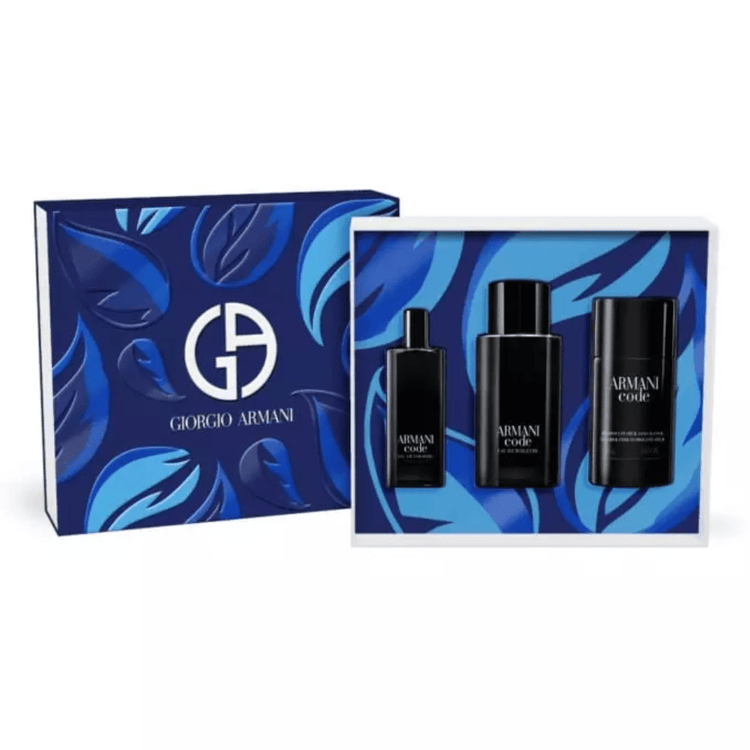 Armani Men's Aftershave Armani Code Men's Aftershave Gift Set (75ml EDT + 75g Deodorant Stick + 15ml EDT)