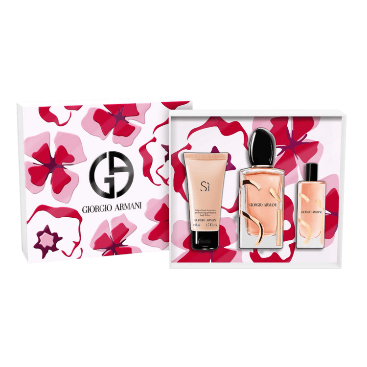 Armani Women's Perfume Armani Si Eau de Parfum Women's Gift Set Spray (100ml + 50ml Body Lotion + 15ml)