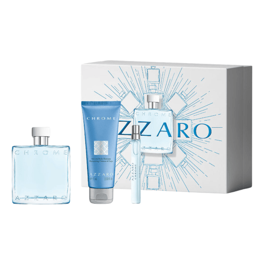 Azzaro Men's Aftershave Azzaro Chrome Men's Gift Set (100ml EDT + 75ml Shower Gel + 10ml EDT)