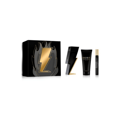 Carolina Herrera Men's Aftershave Carolina Herrera Bad Boy Eau de Toilette Men's Aftershave Gift Set Spray (100ml) with Shower Gel & 10ml EDT