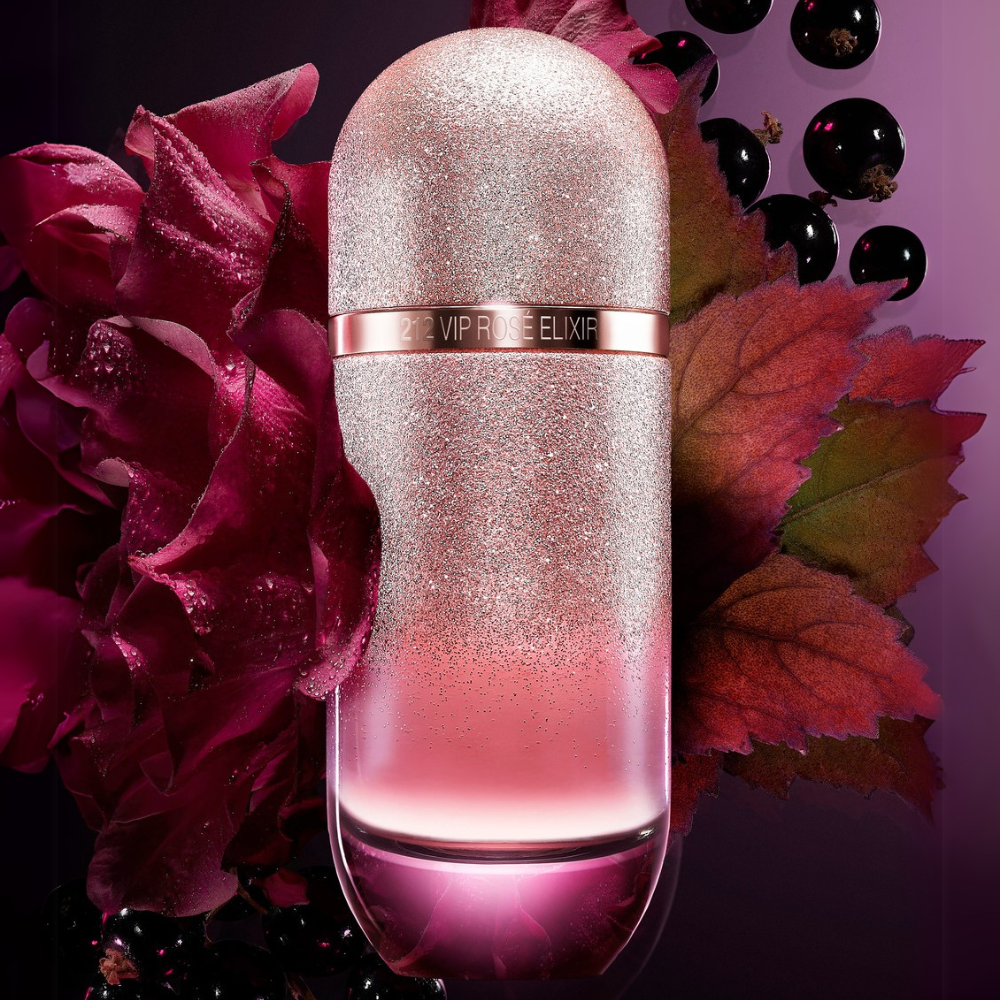 Cream Spray Roses Carolina Herrera 212 VIP Rose Elixir EDP Women's Perf...