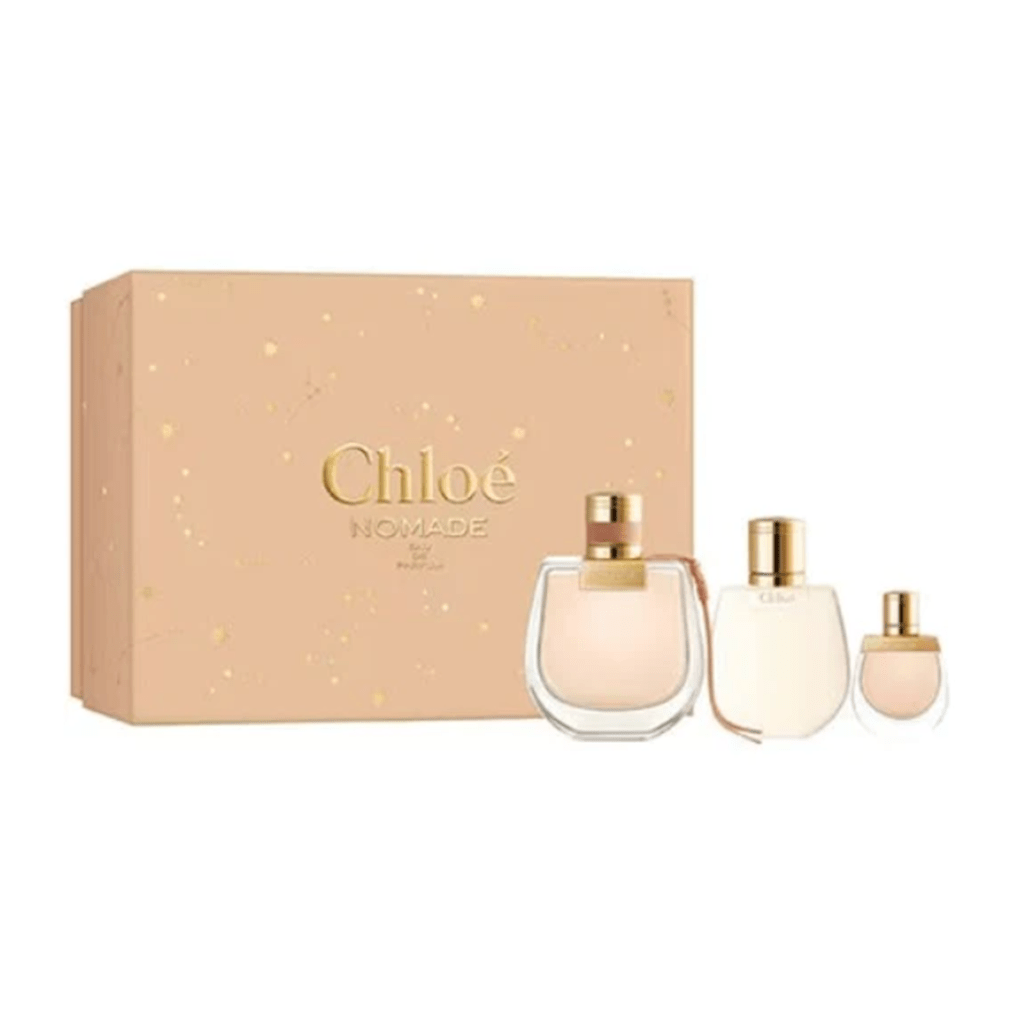 Chloe Women's Perfume Chloe Nomade Eau de Parfum Women's Perfume Women's Gift Set Spray (75ml) with Body Lotion & 5ml EDP