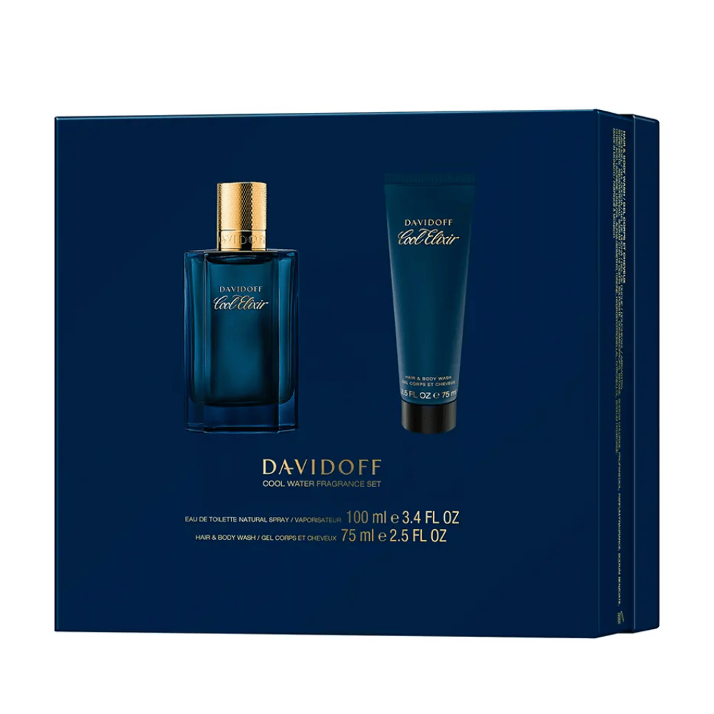 Davidoff Men's Aftershave Davidoff Cool Elixir Oud Aromatique Intense Parfum Gift Set (100ml + 75ml Body Lotion)