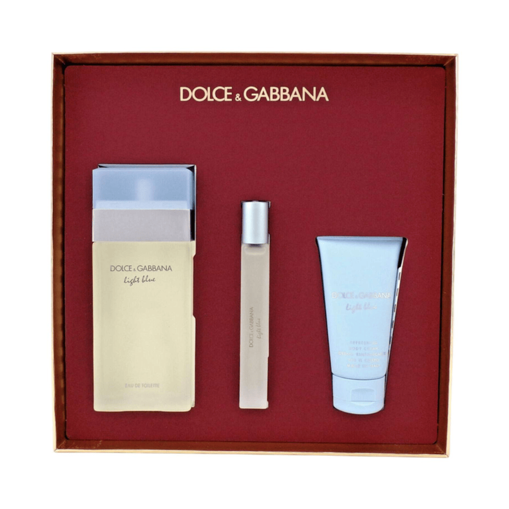 Dolce & Gabbana Women's Perfume Dolce & Gabbana Light Blue Eau de Toilette Women's Gift Set (100ml + 50ml Body Cream + 10ml)