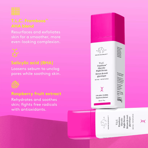 Drunk Elephant Skin Care Drunk Elephant T.L.C. Framboos Glycolic Night Serum (30ml)