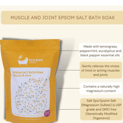 Eco Bath Hair Care Eco Bath Muscle And Joint Epsom Salt Bath Soak Pouch (500g)