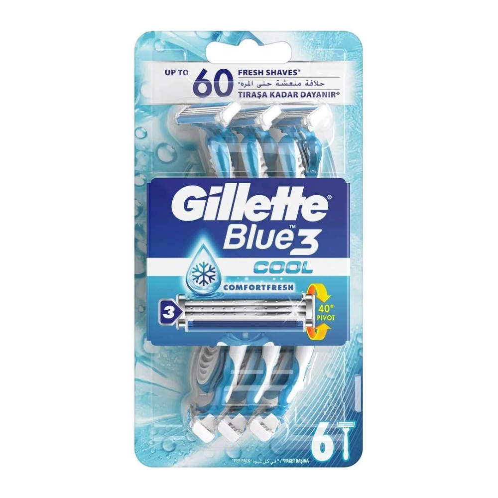 Gillette Blue3 Cool Disposable Razors x6 | Perfume Direct®