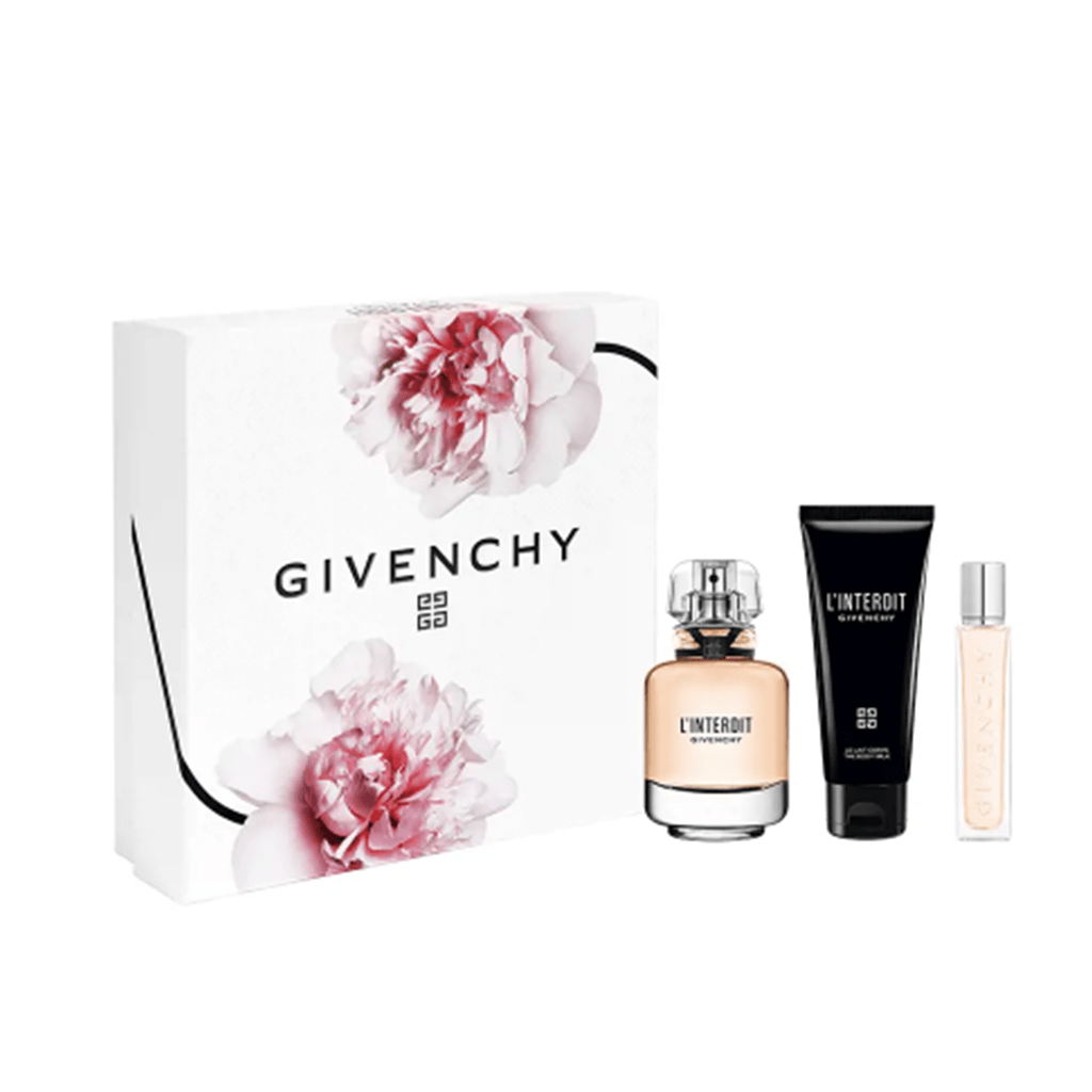 Givenchy Women's Perfume Givenchy L'Interdit Eau de Parfum Women's Perfume Gift Set Spray (80ml) with Body Lotion and 12.5ml EDP
