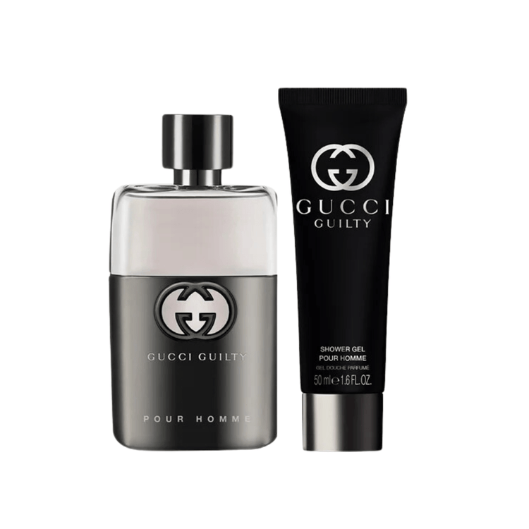 Gucci Men's Aftershave Gucci Guilty Pour Homme Eau de Toilette Men's Aftershave Gift Set Spray (50ml) with Shower Gel (50ml)