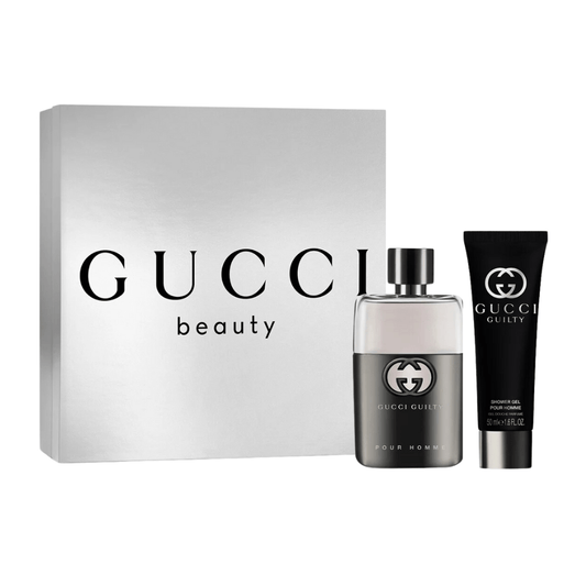 Gucci Men's Aftershave Gucci Guilty Pour Homme Eau de Toilette Men's Aftershave Gift Set Spray (50ml) with Shower Gel (50ml)