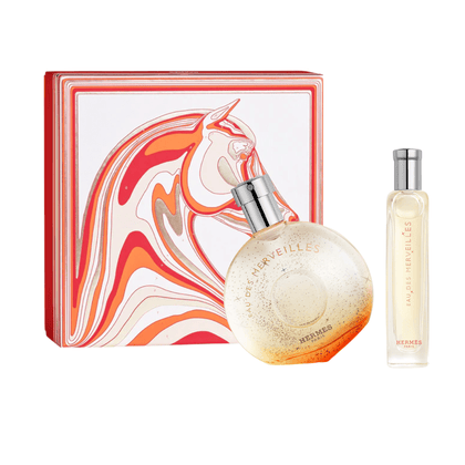 Hermes Women's Perfume Hermes Eau Des Merveilles Women's Perfume Gift Set (50ml EDT + 15ml EDT)