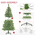 HOMCOM HOMCOM 5ft Christmas Decorations Artificial Christmas Tree - Green 830-123