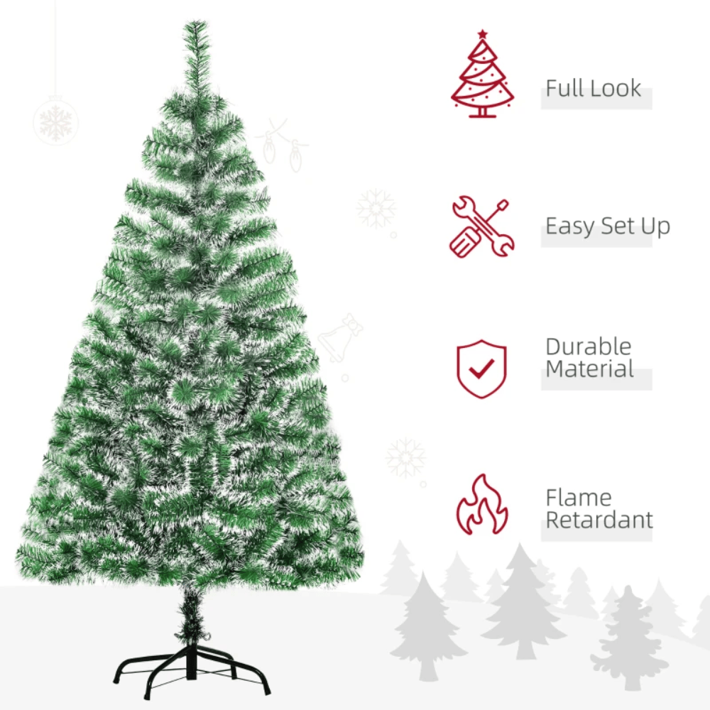 HOMCOM HOMCOM 5ft Christmas Decorations Artificial Christmas Tree - Green 830-123