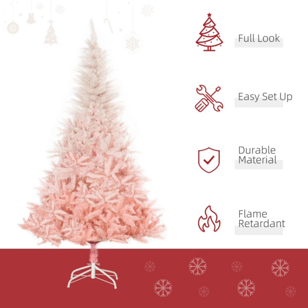 HOMCOM Seasonal HOMCOM 6ft Christmas Tree - Pink 830-285V02