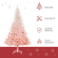 HOMCOM Seasonal HOMCOM 6ft Christmas Tree - Pink 830-285V02