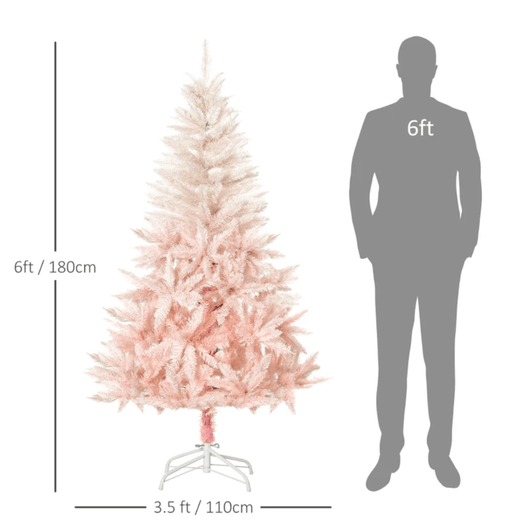 HOMCOM Seasonal HOMCOM 6ft Christmas Tree - Pink 830-285V02