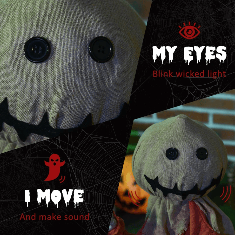 HOMCOM Seasonal HOMCOM Halloween Scarecrow - Sound Activated - 844-688V00OG