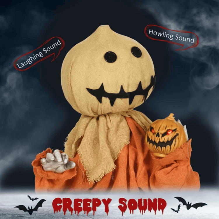 HOMCOM Seasonal HOMCOM Halloween Scarecrow - Sound Activated - 844-688V00OG