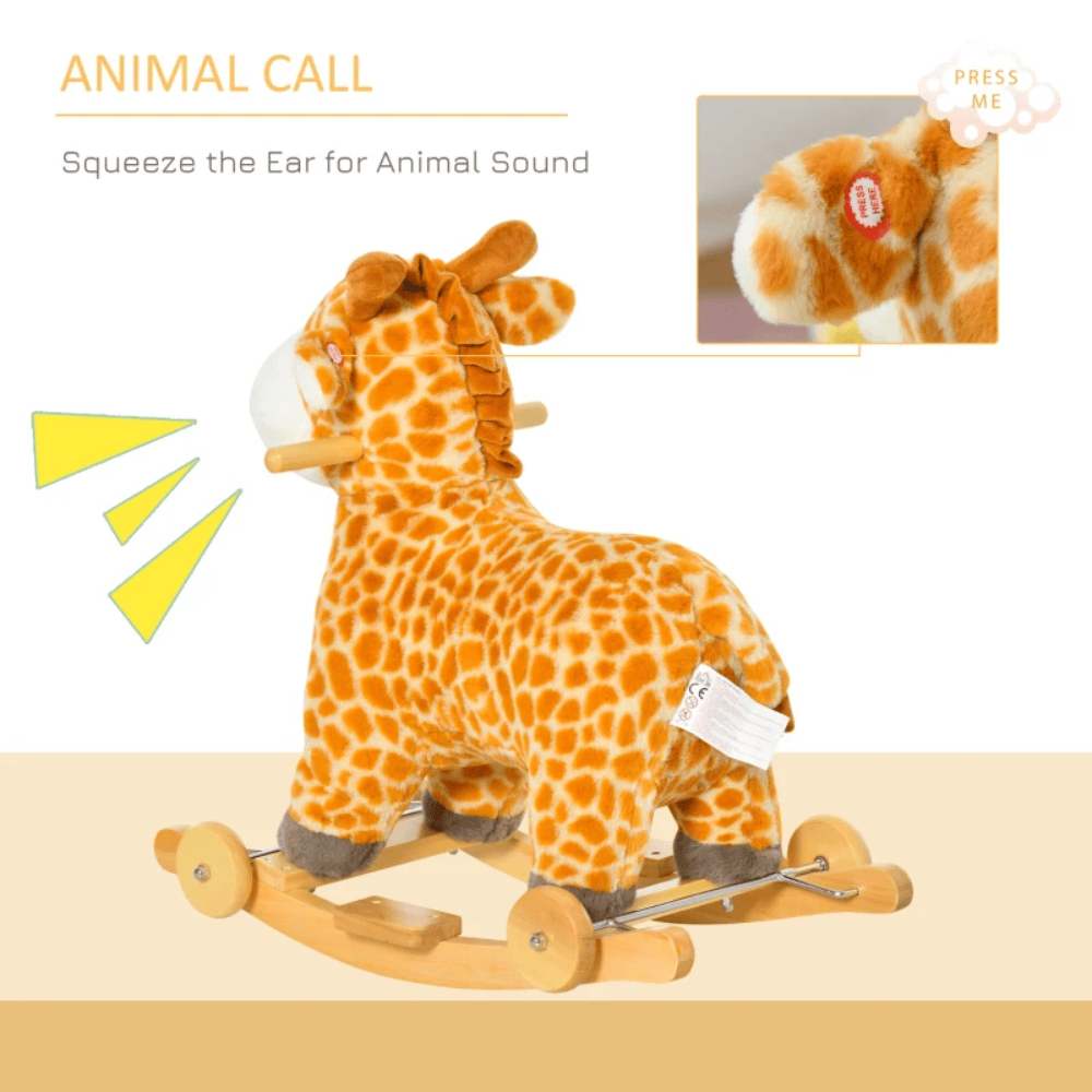 HOMCOM Toy HOMCOM 2 In 1 Kids Rocking Horse Giraffe - 330-136