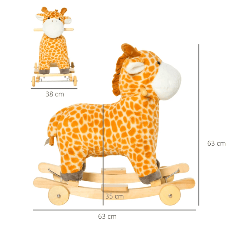 HOMCOM Toy HOMCOM 2 In 1 Kids Rocking Horse Giraffe - 330-136