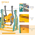 HOMCOM Toy HOMCOM 3 in 1 Kids Swing and Slide Set Activity Centre with Basketball Hoop - 331-015