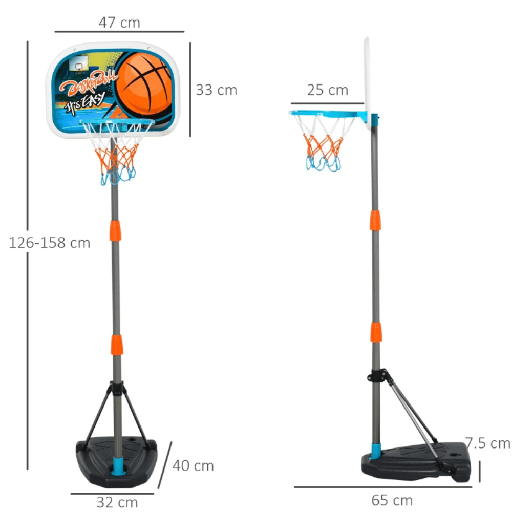 HOMCOM Toy HOMCOM Kids Height Adjustable Basketball Hoop - 341-039