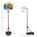 HOMCOM Toy HOMCOM Kids Height Adjustable Basketball Hoop - 341-039