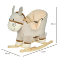 HOMCOM Toy HOMCOM Kids Rocking Donkey With Wooden Base - 330-110
