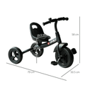 HOMCOM Toy HOMCOM Toddler Three Wheel Plastic Trikes Black 370-024BK