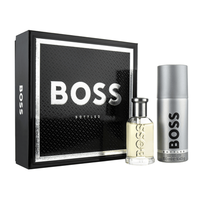 Hugo Boss Men's Aftershave Hugo Boss Bottled Eau de Toilette Men's Aftershave Gift Set Spray (50ml) with Deodorant Spray