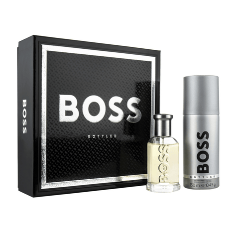 Hugo Boss Men's Aftershave Hugo Boss Bottled Eau de Toilette Men's Aftershave Gift Set Spray (50ml) with Deodorant Spray