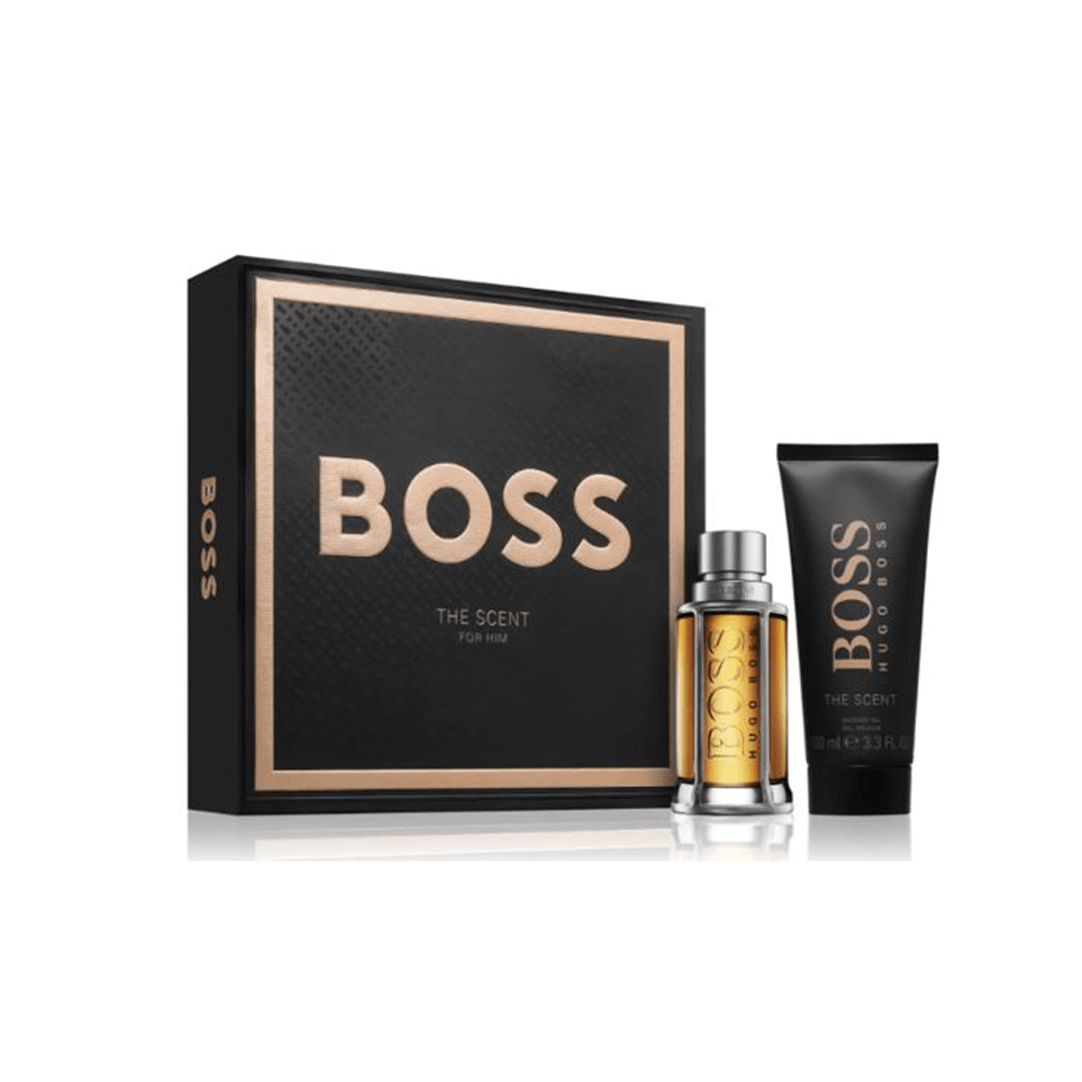 Hugo Boss Men's Aftershave Hugo Boss The Scent Eau de Toilette Men's Gift Set Spray (50ml) with Shower Gel