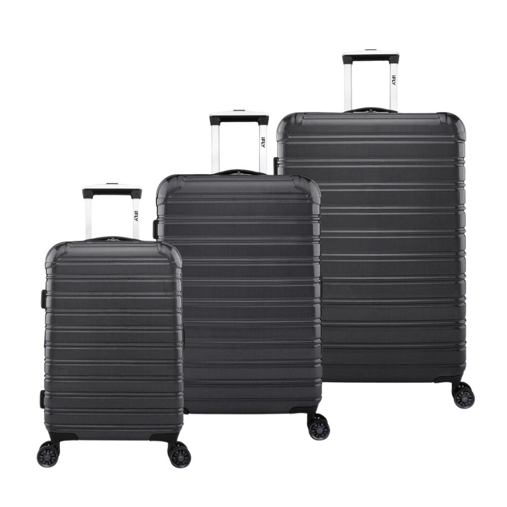 iFLY Suitcase iFLY Fibertech Premium Hard Shell Travel Suitcase Large (Jet Black)