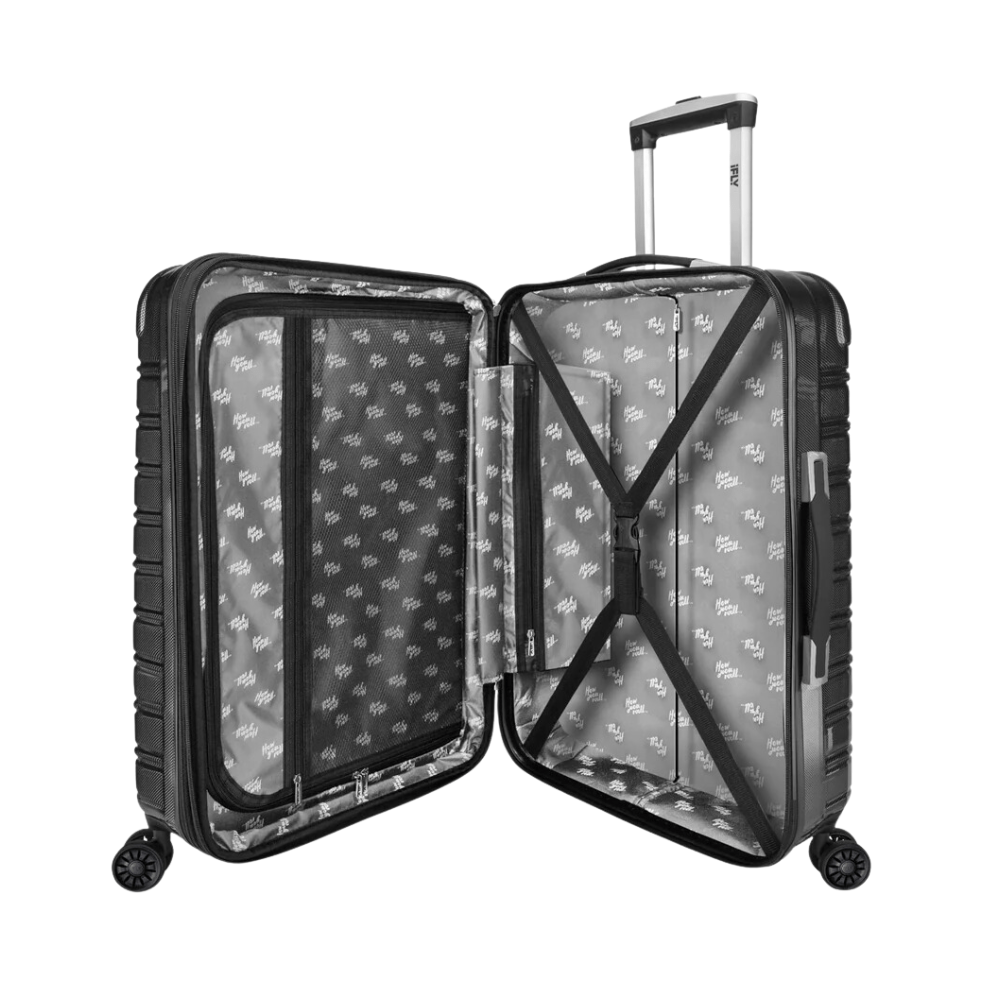 iFLY Suitcase iFLY Fibertech Premium Hard Shell Travel Suitcase Large (Jet Black)