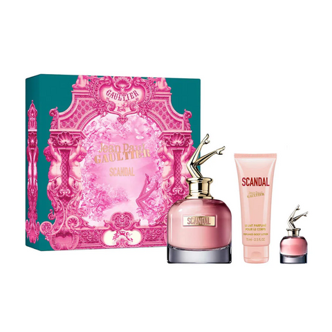 Jean Paul Gaultier Women's Perfume Jean Paul Gaultier Scandal Eau de Parfum Women's Perfume Gift Set Spray (80ml) with Body Lotion & 6ml EDP