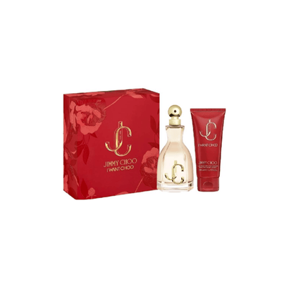 Jimmy Choo Women's Perfume Jimmy Choo I Want Choo Eau de Parfum Women's Perfume Gift Set (60ml) with 100ml Body Lotion