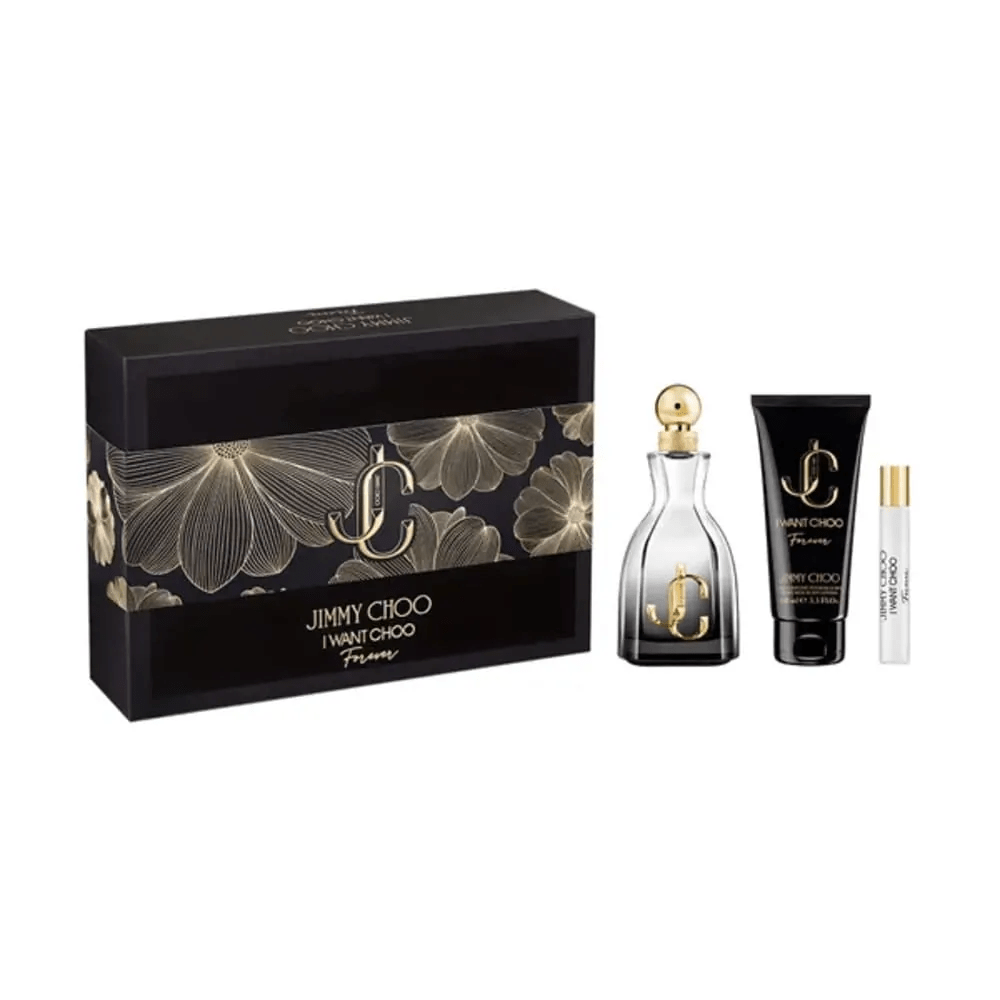 Jimmy Choo Women's Perfume Jimmy Choo I Want Choo Forever Gift Set (100ml EDP + 100ml Body Lotion + 7.5ml EDP)