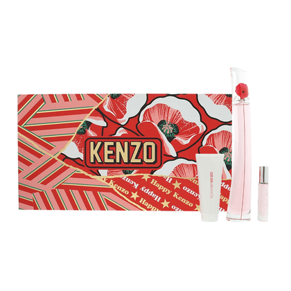 Kenzo Women's Perfume Kenzo Flower Poppy Bouquet Women's Perfume Gift Set (100ml EDP + 75ml Body Lotion + 10ml EDP)