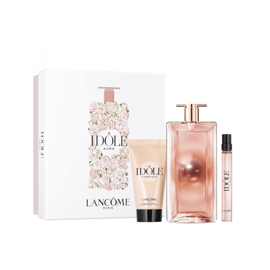 Lancome Women's Perfume Lancome Idole Aura Eau de Parfum Women's Perfume Gift Set Spray (50ml) with Body Lotion and 10ml EDP