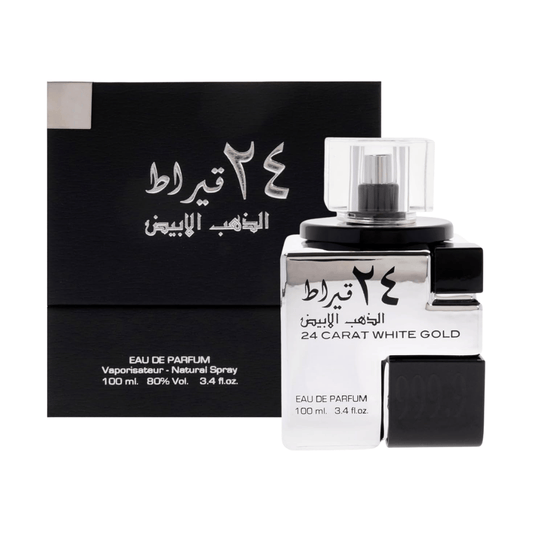 Lattafa Unisex Perfume Lattafa 24 Carat White Gold Eau de Parfum Unisex Fragrance Spray (100ml)