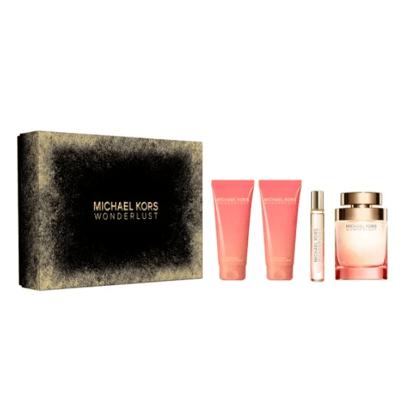 Michael Kors Wonderlust Eau de Parfum Women s Perfume Spray Gift Set 100ml with 100ml Shower Gel 100ml Body Lotion 10ml EDP